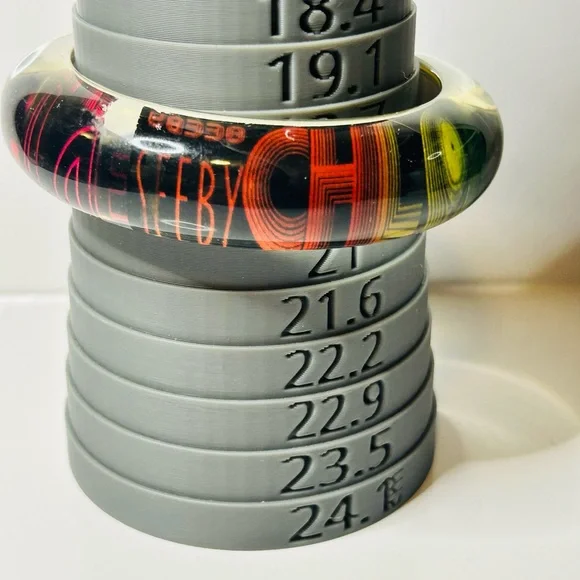 See by Chloe Lucite Bangle Bracelet #E421. Size 8 multicolor Logo - Picture 8 of 10